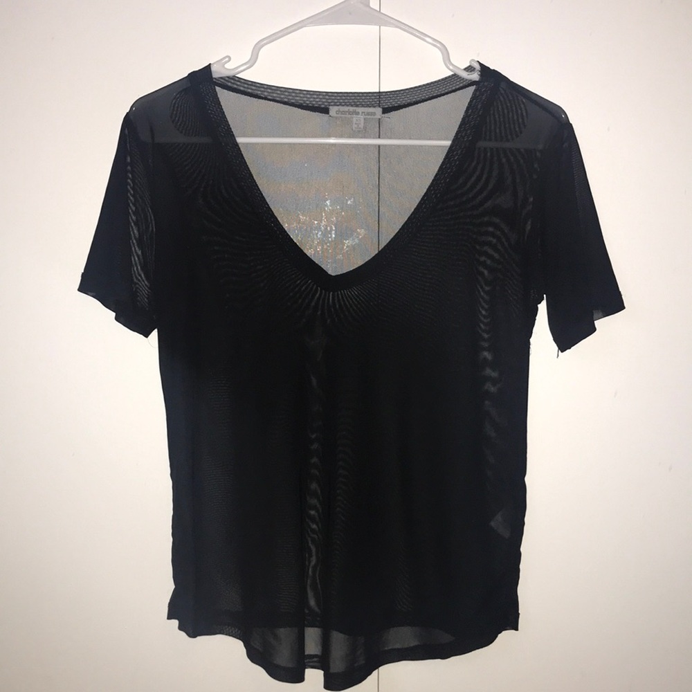 Black Mesh Shirt